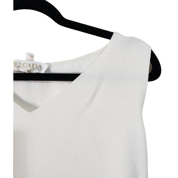 Escada heavy knit white sheath dress size Ger 40 US 10/M - Picture 3 of 6